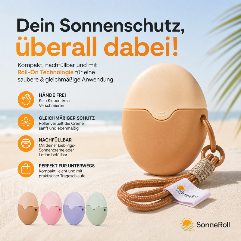 SonneRoll™ 🧴 Wiederbefüllbarer Roll-On für saubere Hände 👐